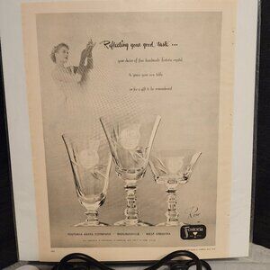 Fostoria Crystal Vintage Advertising - 1953